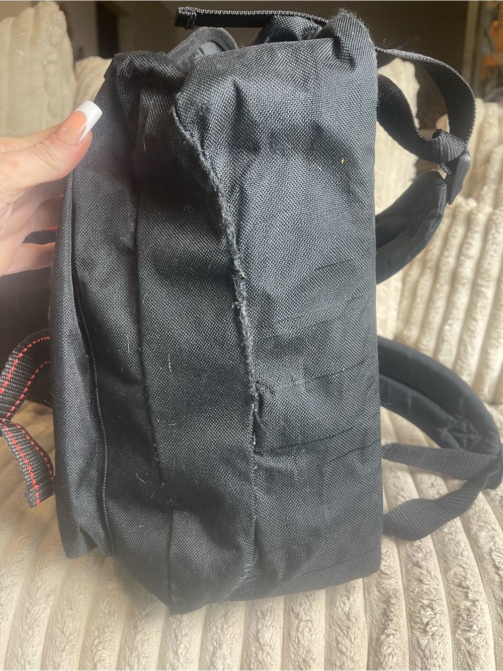 STARTER Black and Gray Backpack with Red Trim - Picture 6 of 8